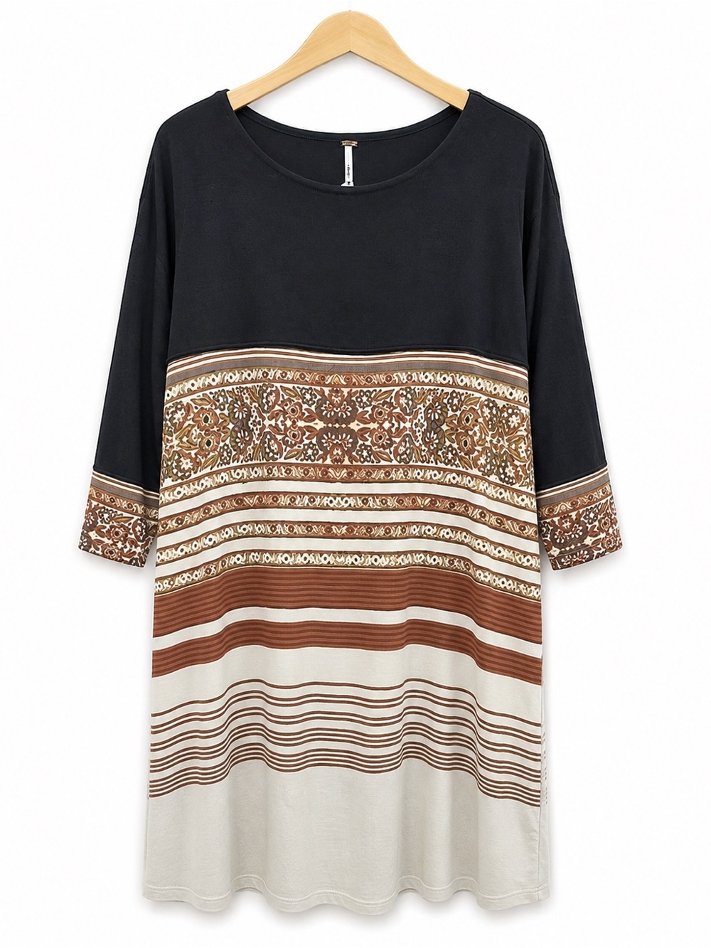 Free People Steppin Out Tunic Dress‎ Boho Stripe Size Small